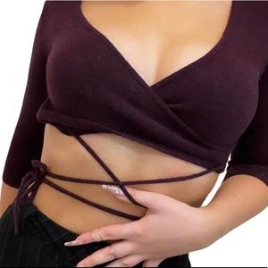 Tie-up cropped top